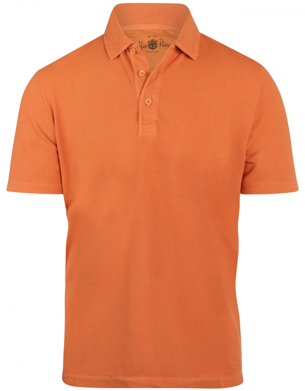 Polo-Polo, gewaschenes Kurzarmshirt | Orange