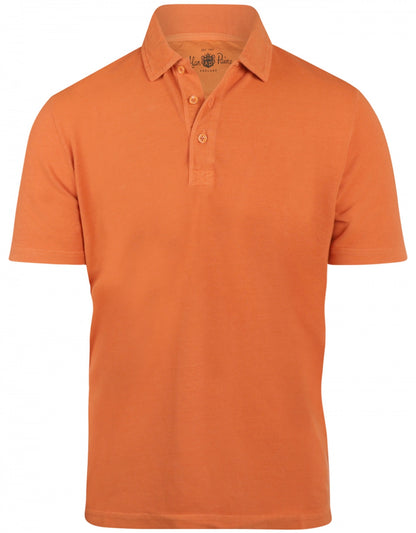 Polo-Polo, gewaschenes Kurzarmshirt | Orange