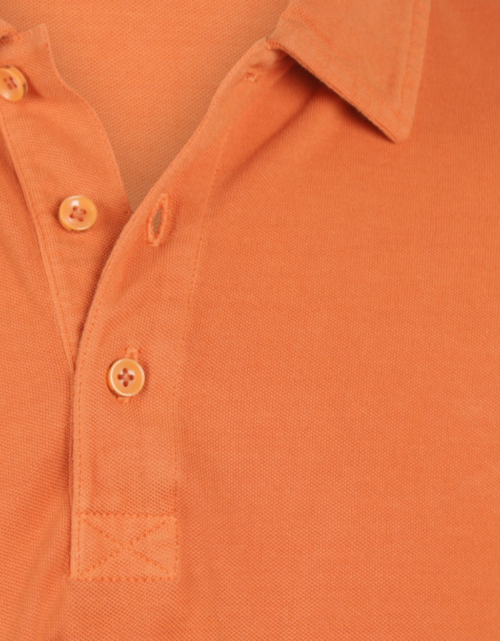 Polo-Polo, gewaschenes Kurzarmshirt | Orange