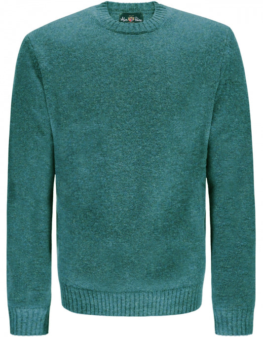 Ronde Hals Shetland Wol | Kingfisher