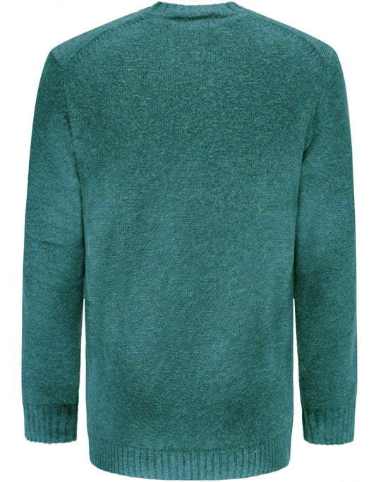 Ronde Hals Shetland Wol | Kingfisher