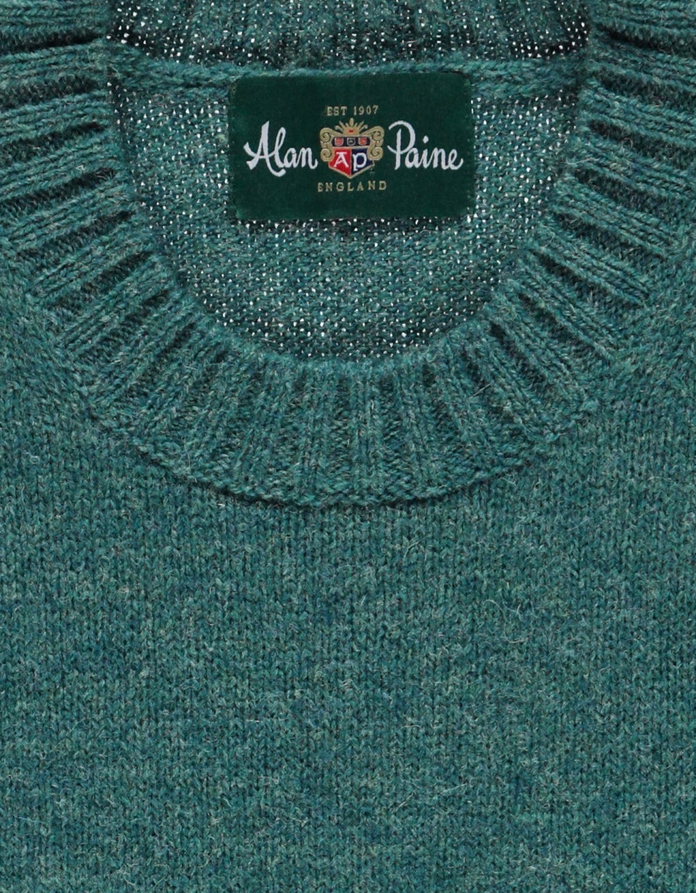 Ronde Hals Shetland Wol | Kingfisher