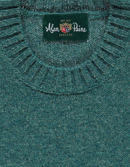 Ronde Hals Shetland Wol | Kingfisher