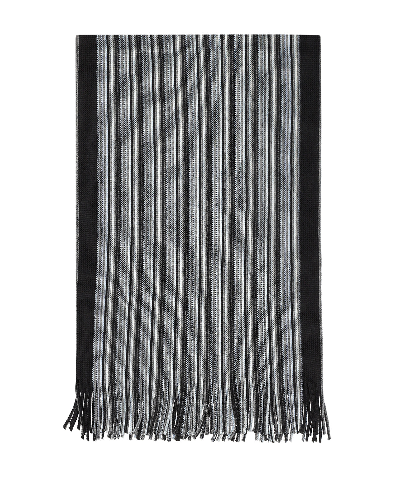 Scarf wool knitted 180x26 | Gray