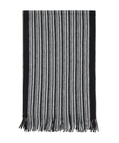 Scarf wool knitted 180x26 | Gray