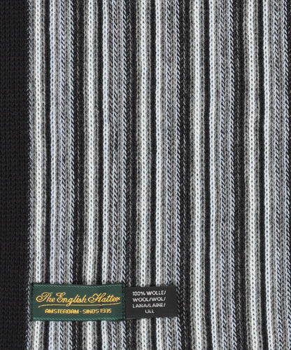 Scarf wool knitted 180x26 | Gray