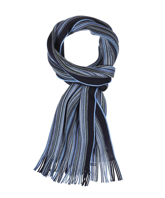 Gebreide Sjaal | Navy Licht Blauw