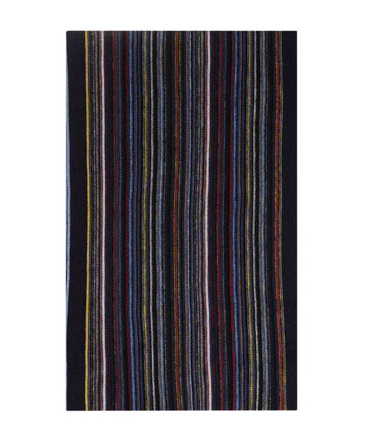 Scarf wool knitted 180x26 | Blue