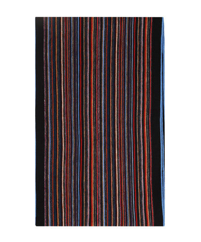Sjaal gebreid 26X180 cm | Navy Rood Multi