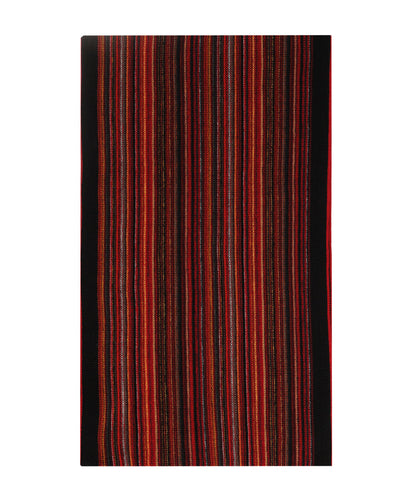 Scarf wool knitted 180x26 | Red