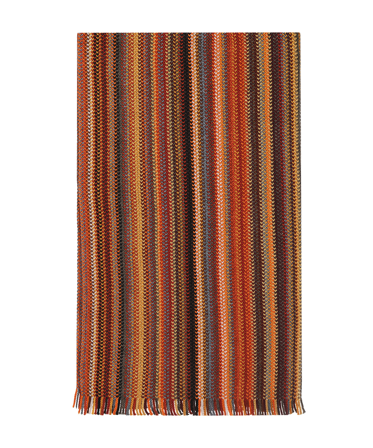 Sjaal gebreid 26X180 cm | Oranje Multi