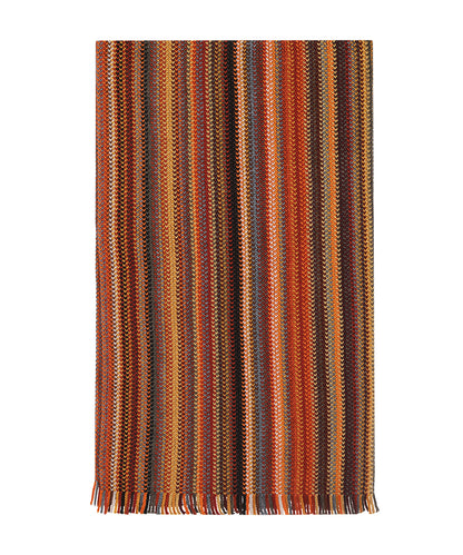 Sjaal gebreid 26X180 cm | Oranje Multi