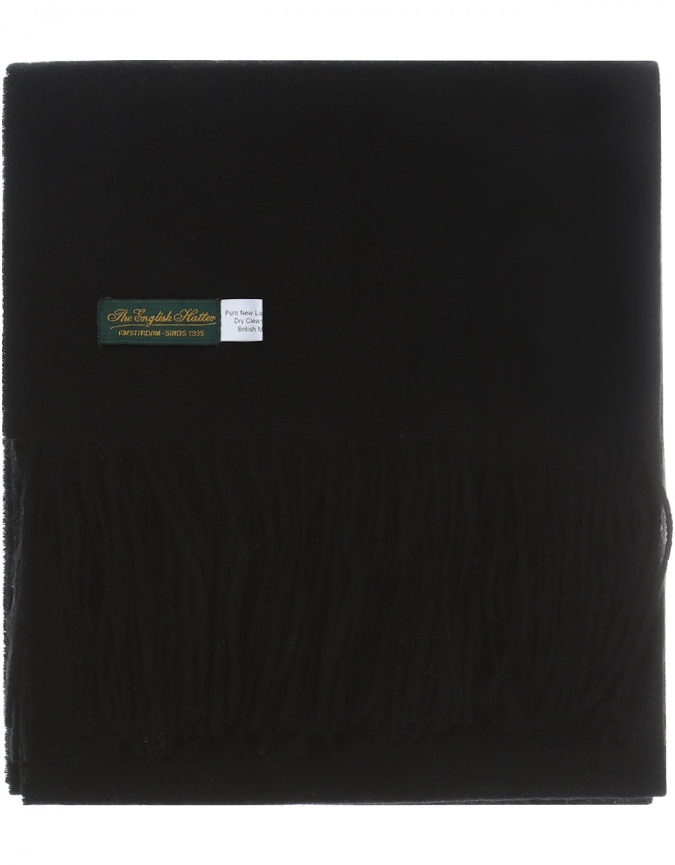 Lammwollschal 190x48 | Schwarz
