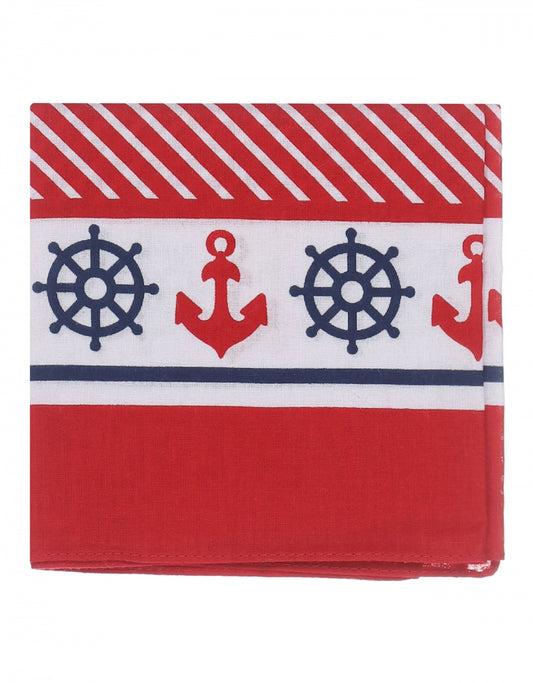 Boerenzakdoek | Streep Anker Rood