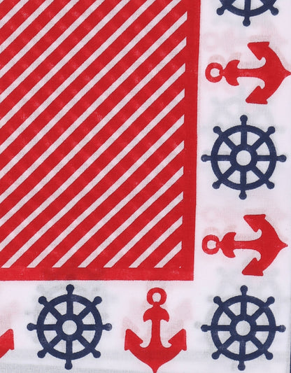 Boerenzakdoek | Streep Anker Rood