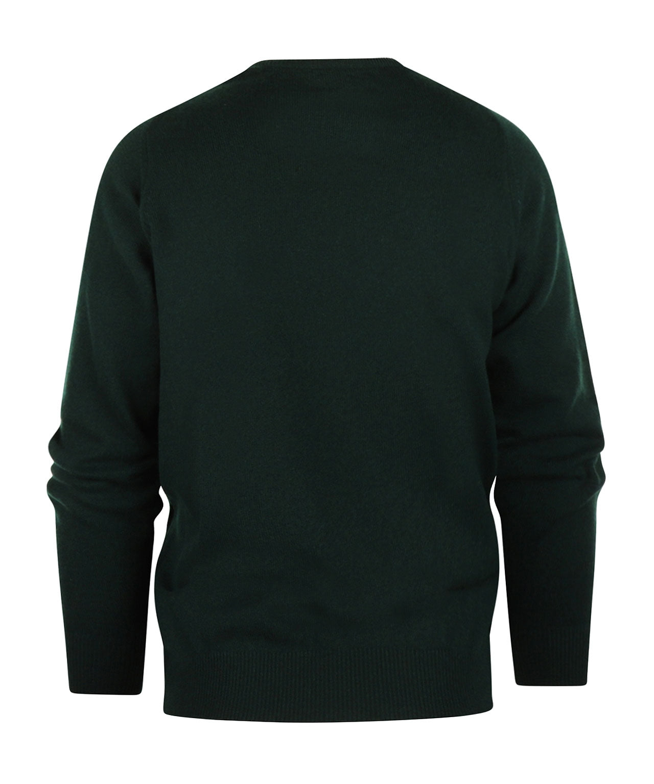 William Lockie Round Neck Lambswool Pullover | Tartan Green