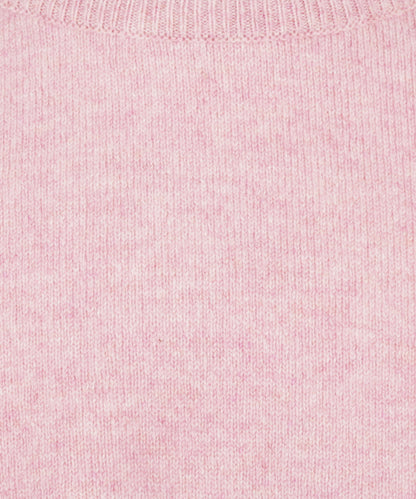 William Lockie Round Neck Lambswool Pullover | Pink