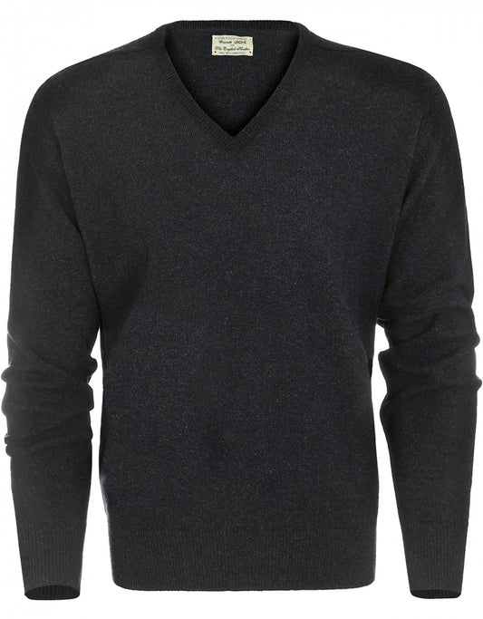 V-Hals Lamswol | Charcoal