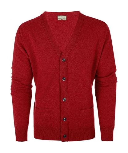 Button Vest Lambswool | Poppy Melange