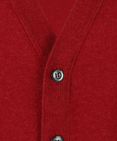 Knoop Vest Lamswol | Poppy Melange