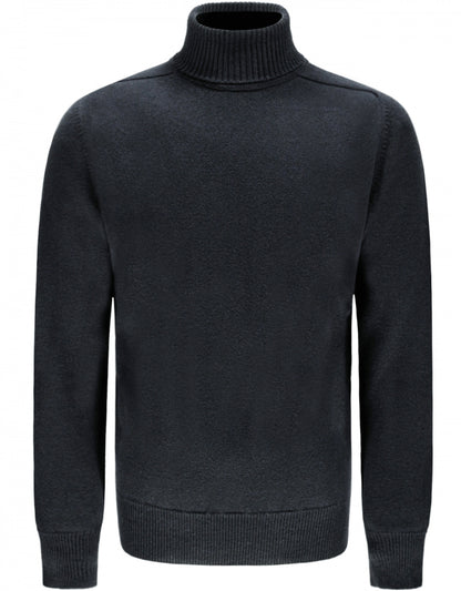 William Lockie Rollkragenpullover aus Lammwolle | Anthrazit