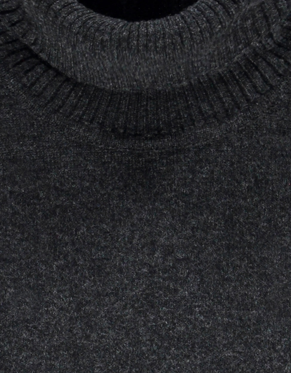William Lockie Rollkragenpullover aus Lammwolle | Anthrazit