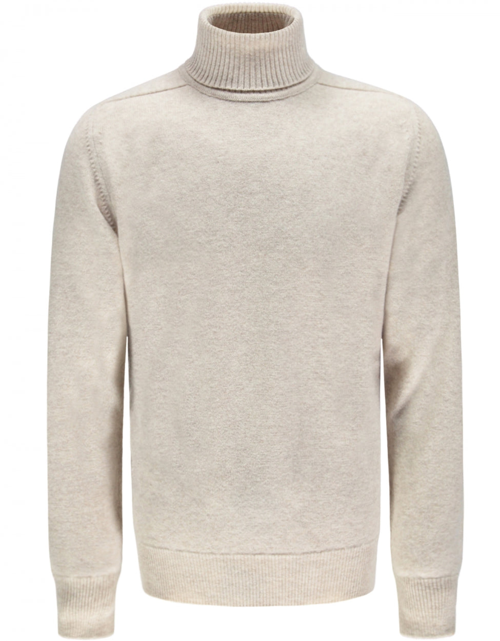 William Lockie Rollkragenpullover aus Lammwolle | Beige