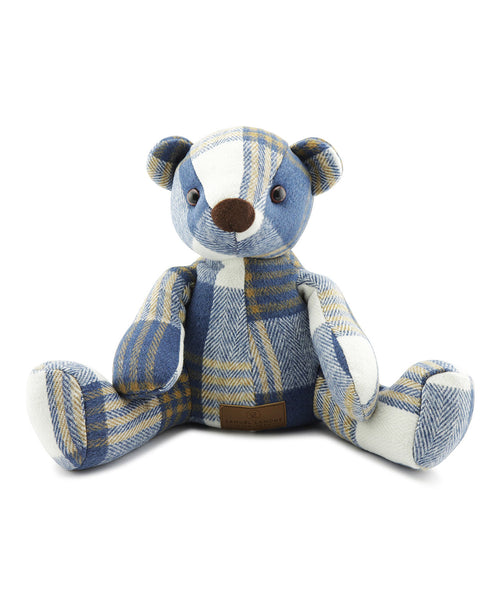 Tweed deurstopper | Blauw