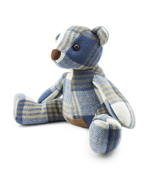 Tweed deurstopper | Blauw