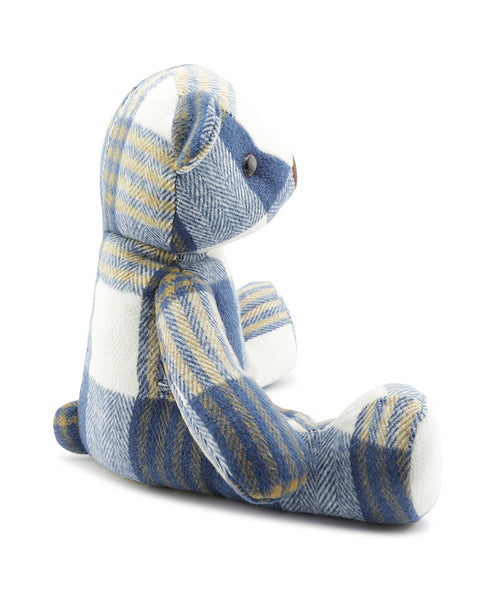 Tweed deurstopper | Blauw