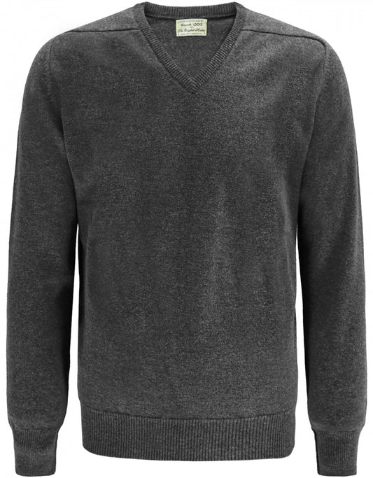 V-Hals Lamswol Dutch Fit | Charcoal