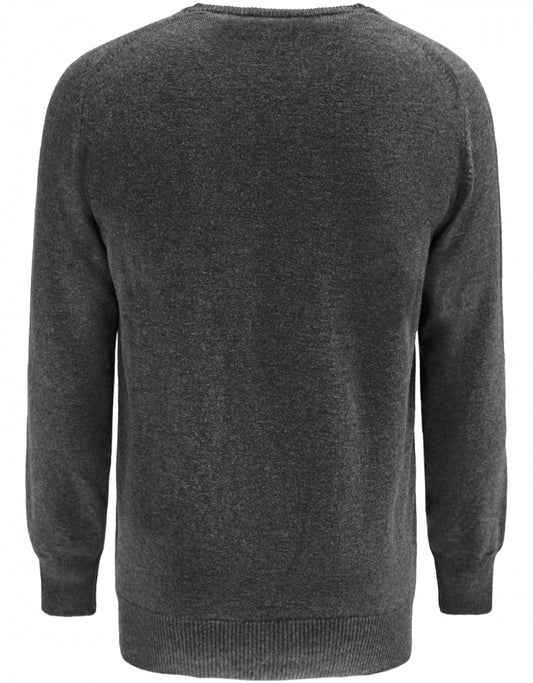 V-Hals Lamswol Dutch Fit | Charcoal