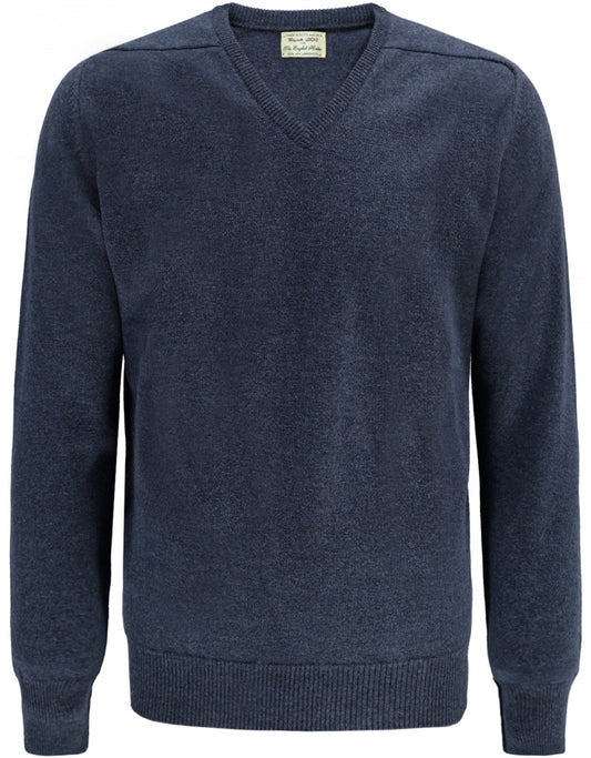 V-Hals Lamswol Dutch Fit | Oxford Blue