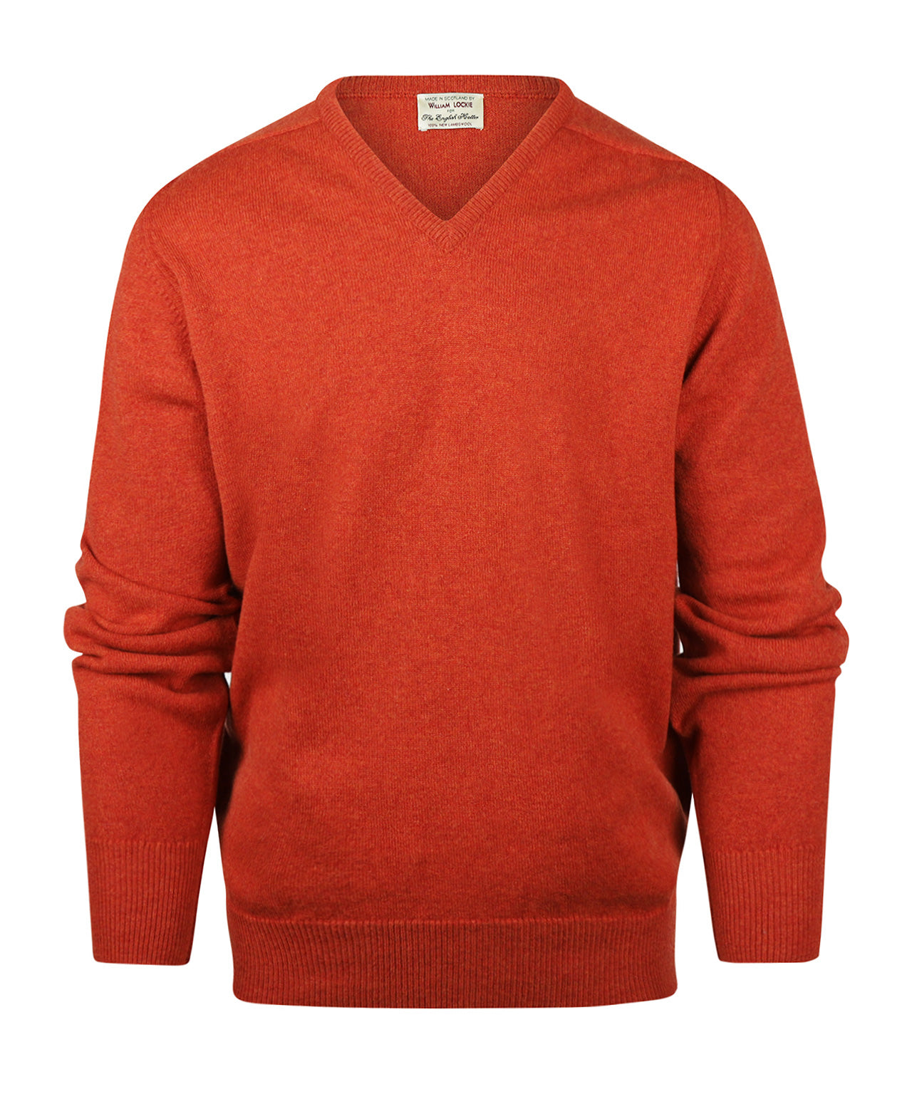 Pullover Lambswool dutch fit v-neck | Brown