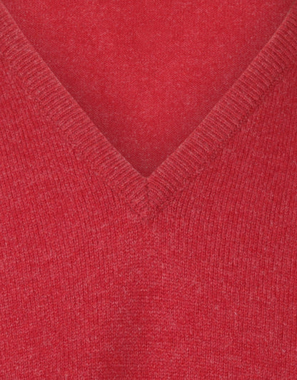 Lamswollen V-Hals Pullover Dutch Fit | Poppy Melange