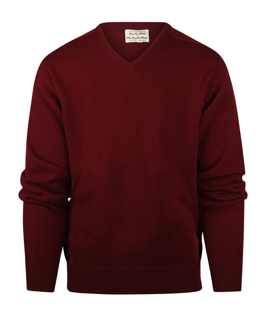 V-Hals Lamswol Dutch Fit | Bordeaux