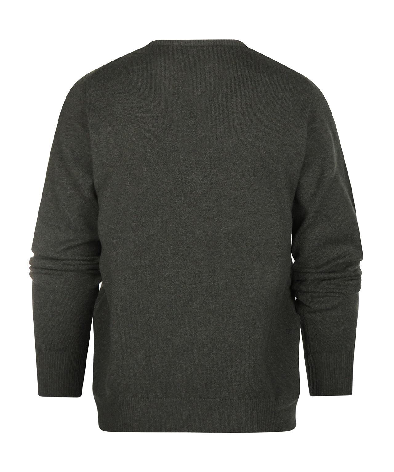 Lamswollen V-Hals Pullover Dutch Fit | Seaweed