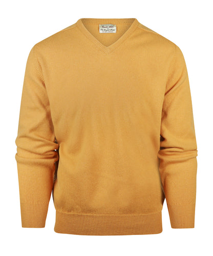 V-Hals Lamswol Dutch Fit | Harvest Gold
