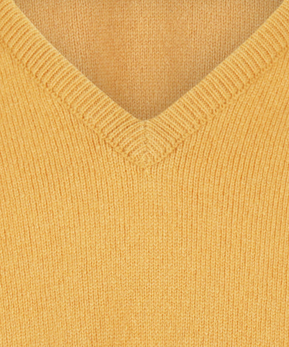 V-Hals Lamswol Dutch Fit | Harvest Gold