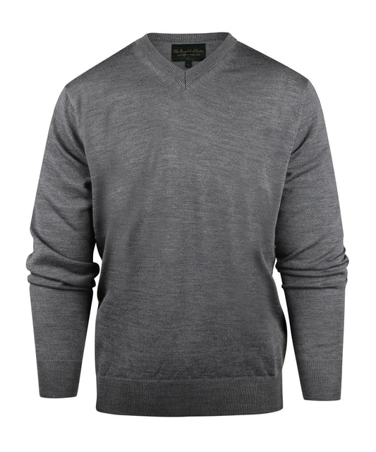 Merino V-Hals Pullover | Grijs