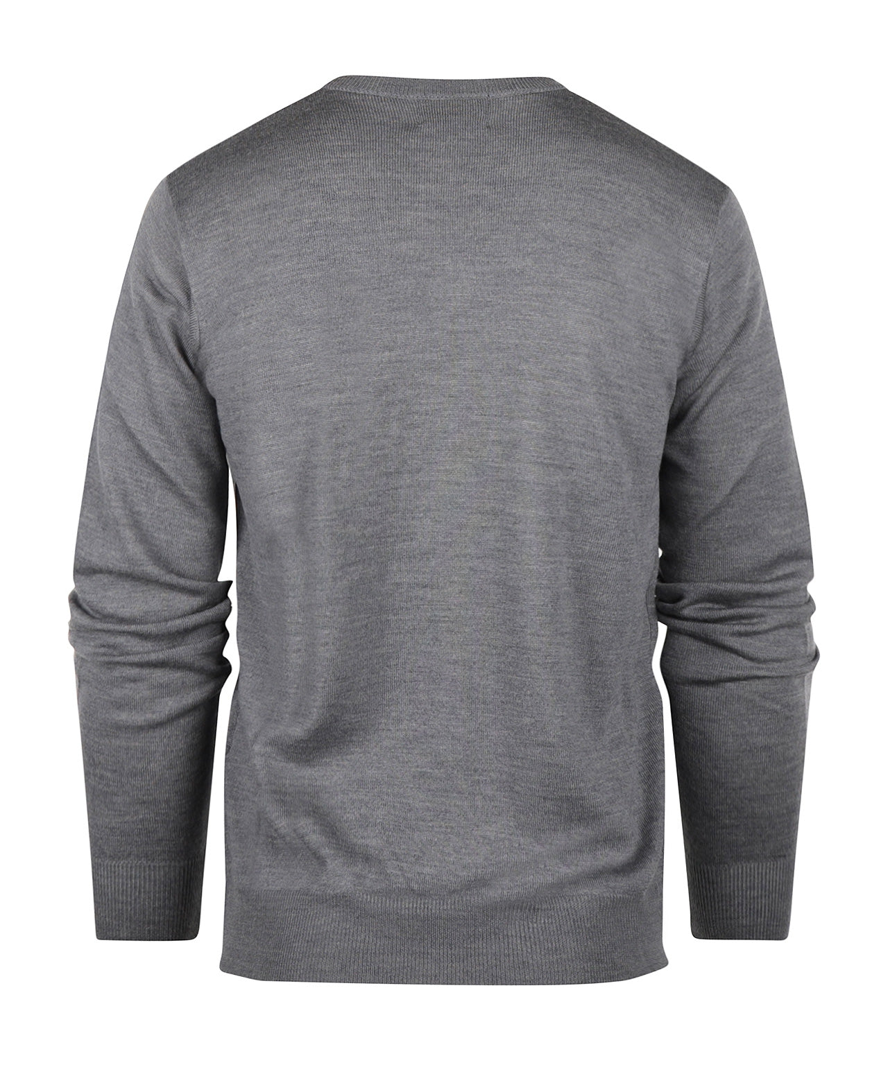 Merinowollpullover mit V-Ausschnitt | Mittelgrau