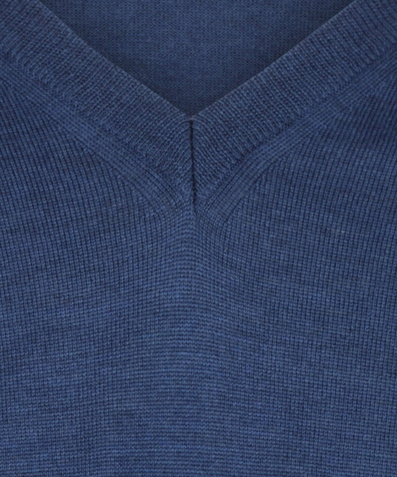 Merinowollpullover mit V-Ausschnitt | Blau