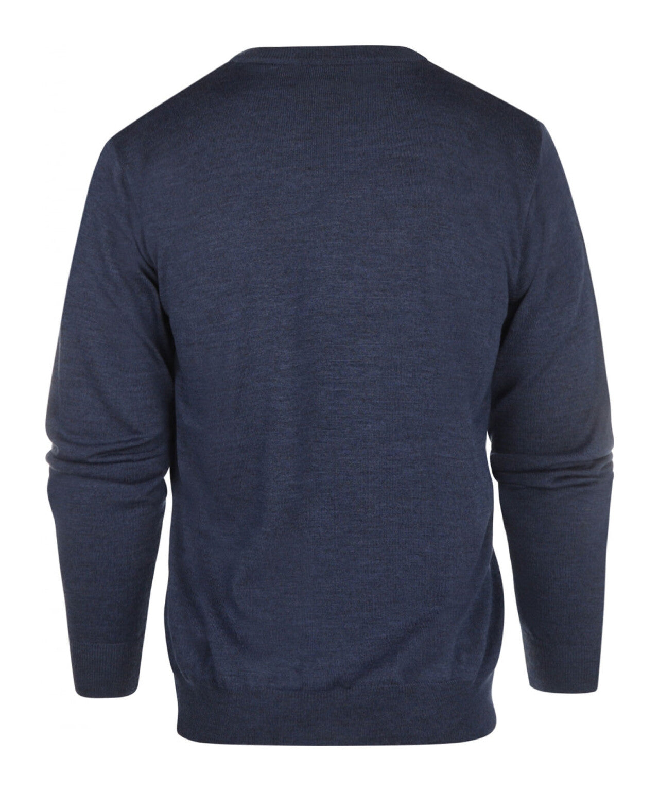 Pullover aus Merinowolle mit V-Ausschnitt | Hellindigo