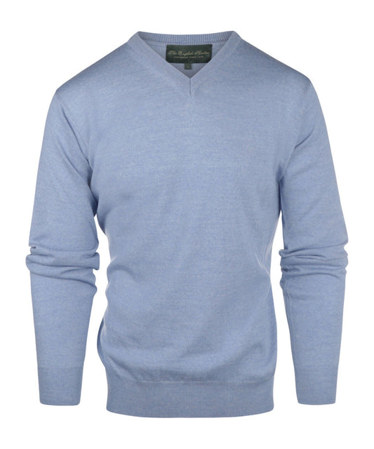 Merino V-Hals | Licht Blauw
