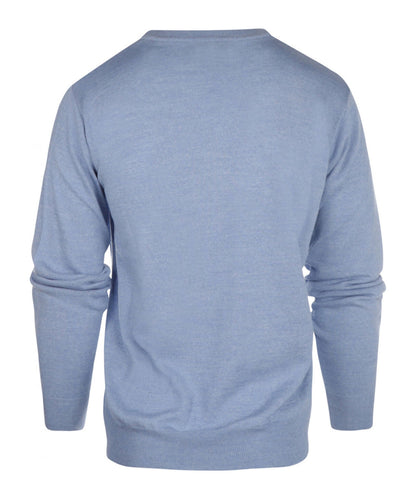 Merino wool v-neck sweater | Light Blue