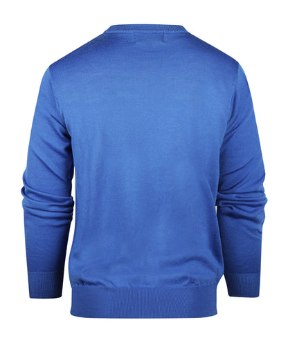 Merinowollpullover mit V-Ausschnitt | Blau