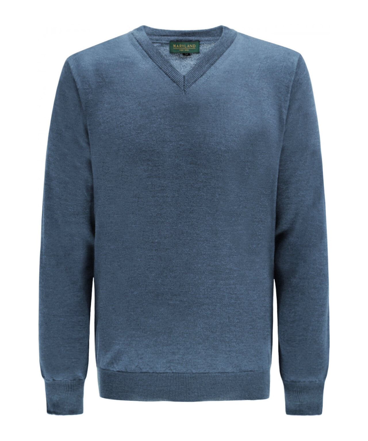 Pullover merino wool v-neck | Blue Mix