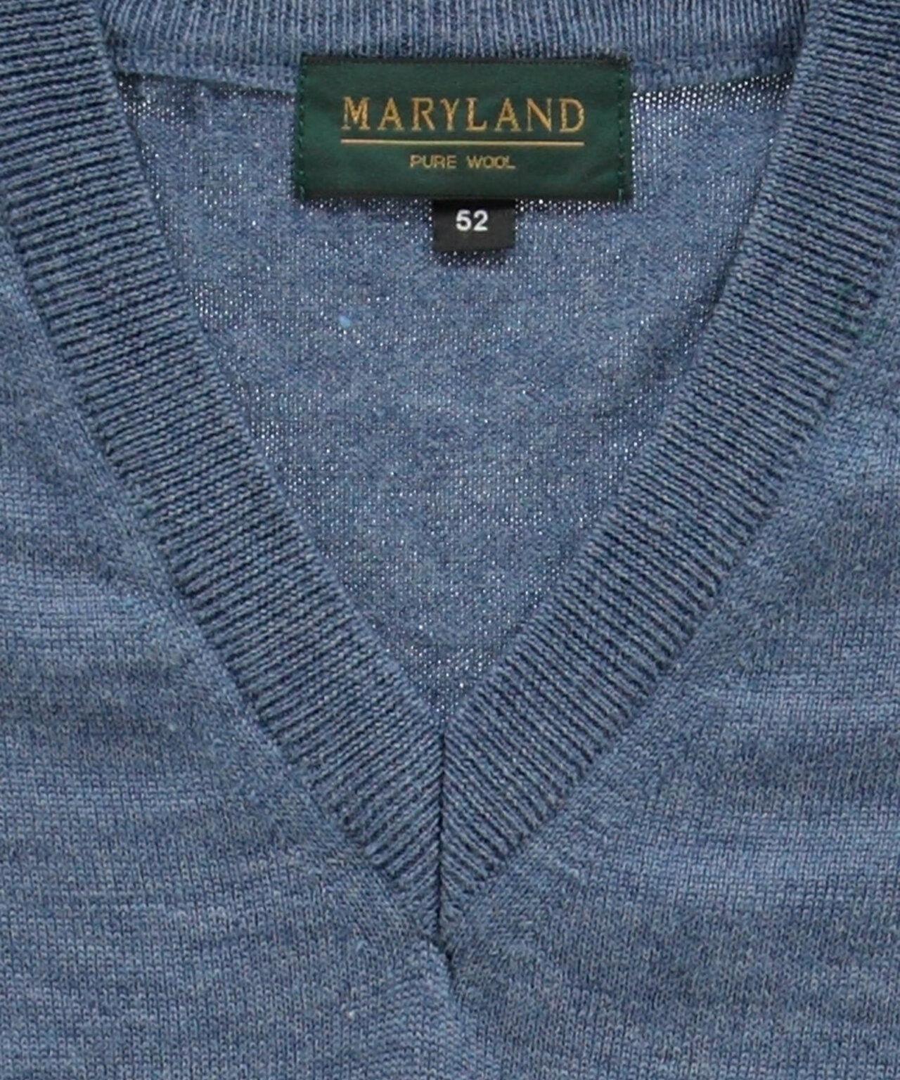Pullover merino wool v-neck | Blue Mix