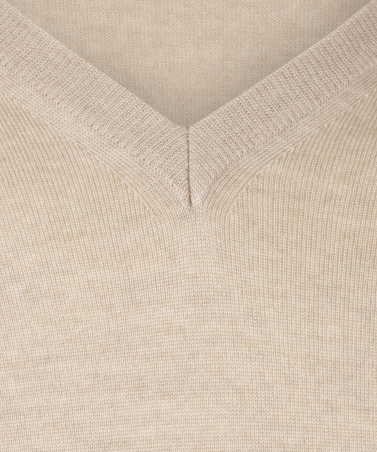 Pullover aus Merinowolle mit V-Ausschnitt | Beige