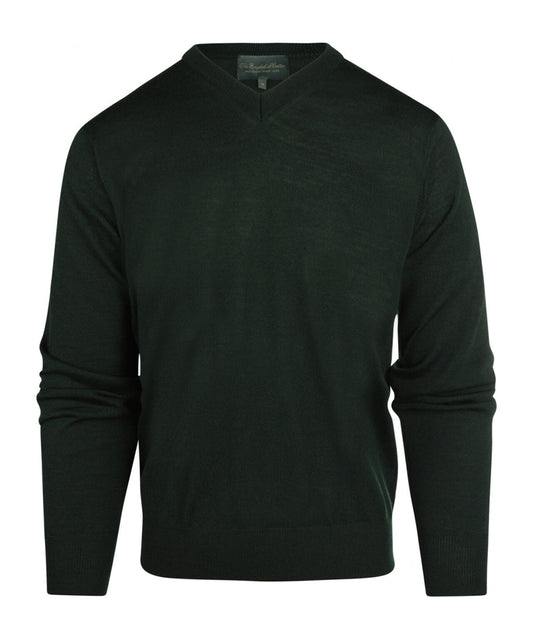 Merino V-Hals | Fles Groen